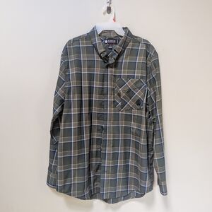 Duluth Alaskan Hardgear Men's Green Plaid Wool Blend Shirt Size L